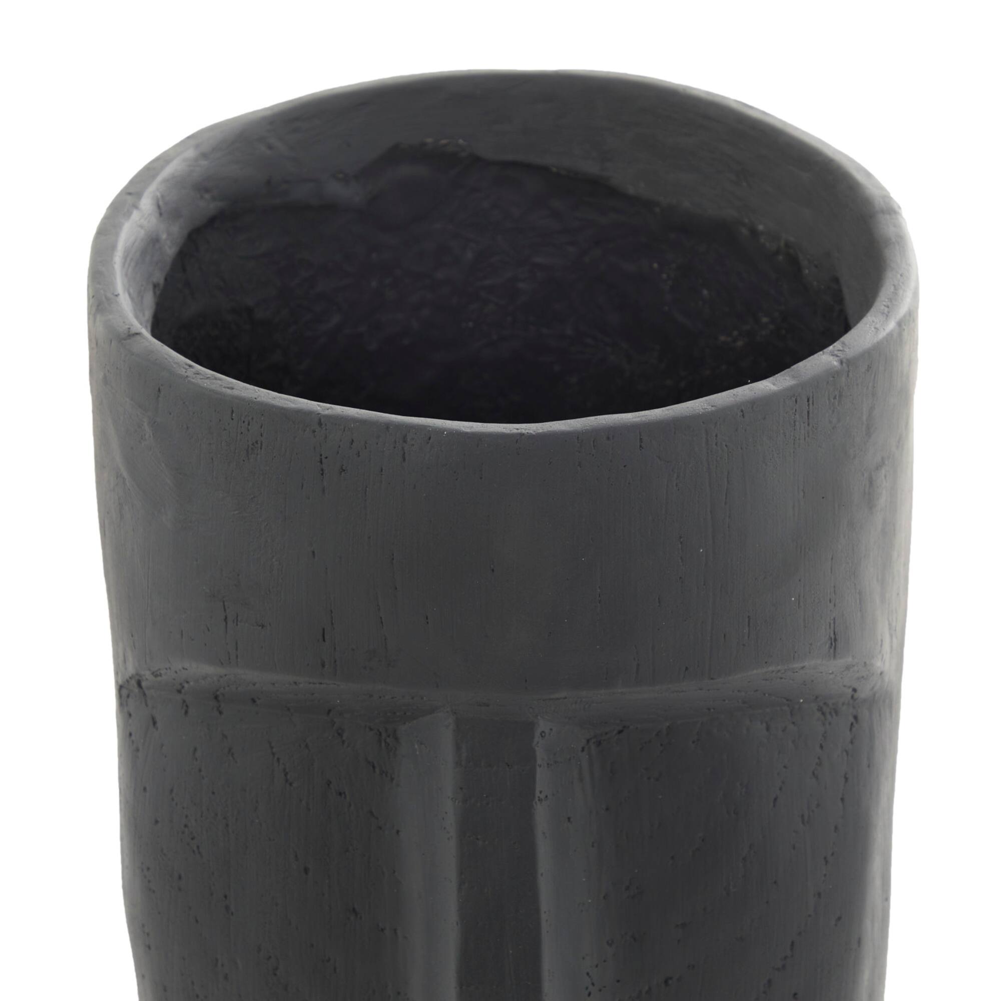 Grey Contemporary Abstract Planter, 12" x 13" x 23"